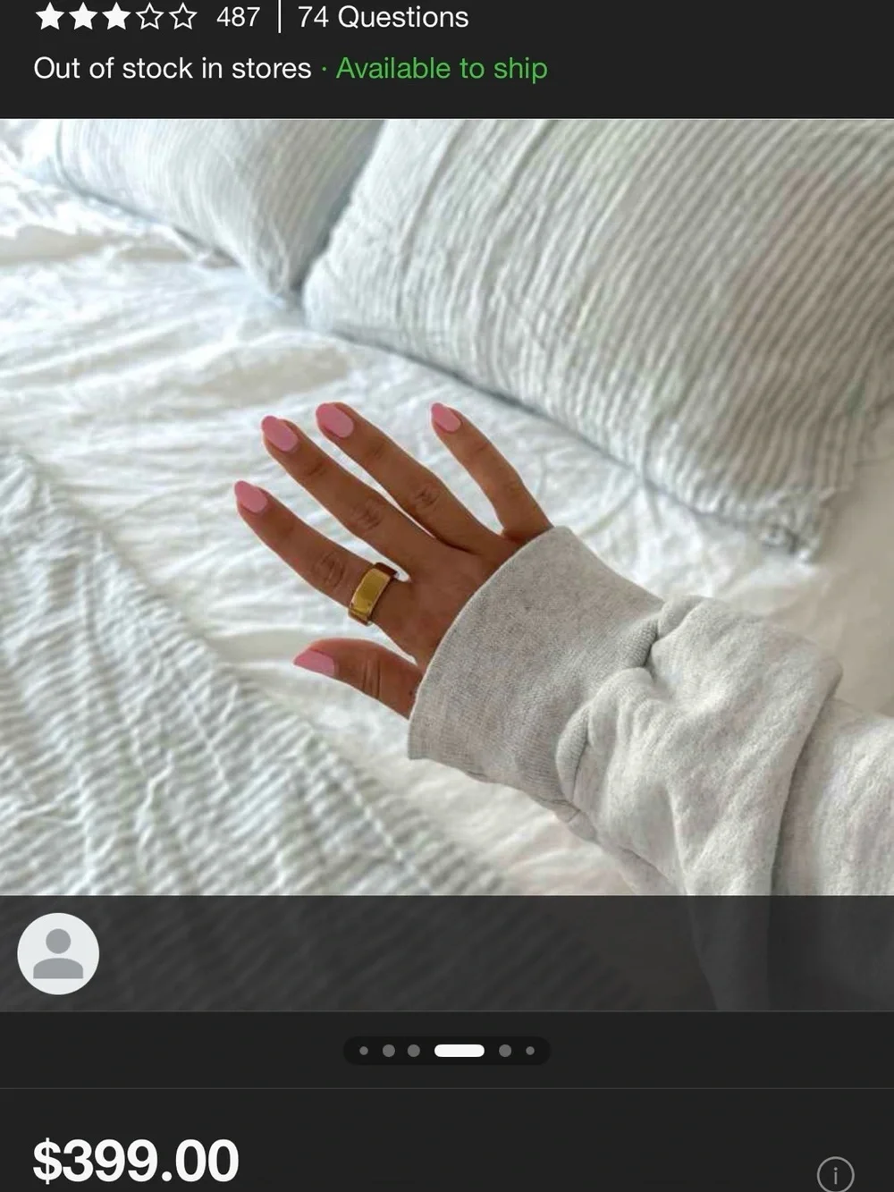 Oura Ring 4 - Gold Smart Ring (Size 9)
